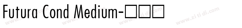 Futura Cond Medium字体转换